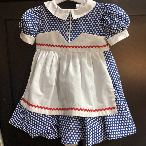 I Love Lucy Dress for a Toddler Girl 2T Lucille Ball Costume Blue Polka Dot - Picture 1 of 6